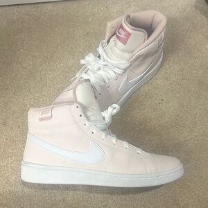 Nike Court Royal 2 Mid Women’s Pale Pink High-Top Sneakers with White Swoosh
